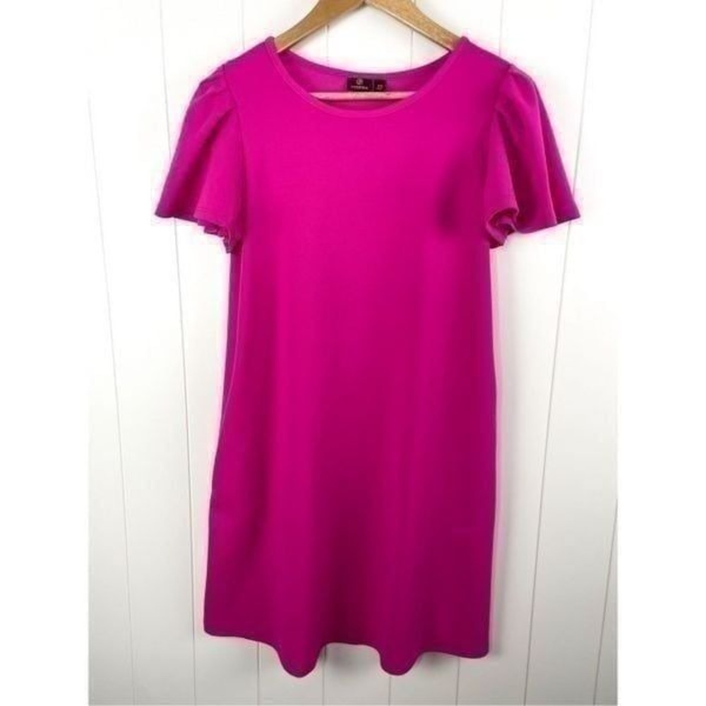 Versona Fucsia Pink Butterfly Sleeve Modest Career‎ Dress Size XS